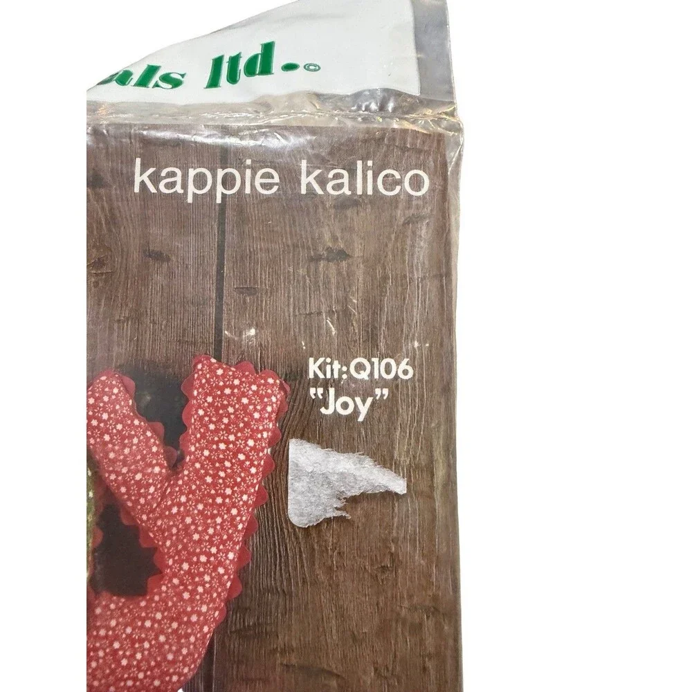 Kappie Originals Joy Christmas Fabric Craft Kit Q106 Muriel Bickel Vintage